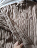 森馬（Semir）森柔毛衫|毛衣女刺繡V領(lǐng)顯瘦寬松2024絞花上衣復古風(fēng)109724107014 曬單實(shí)拍圖