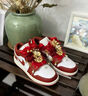 耐克球鞋定制Nike Air Jordan 1AJ1婚鞋秀禾 國風(fēng)手繪 低幫女子籃球鞋 鳳求凰 36.5 支持鑒定 假一賠三 曬單實(shí)拍圖