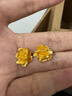 周大福牡丹花 足金黃金耳釘耳飾(工費:320計價(jià))EOF786生日禮物 足金 約6.40g 曬單實(shí)拍圖