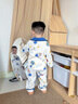 巴帝巴帝秋冬新款純棉嬰幼兒男童家居服套裝寬松舒適透氣 遨游太空 90 曬單實(shí)拍圖