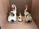 輕奢現(xiàn)代玄關(guān)陶瓷大象擺件家居客廳酒柜電視柜裝飾品喬遷新居禮物 一家三口象656白銀 曬單實拍圖