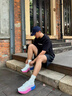 哆啦A夢(mèng)跑步鞋男鞋2025夏季新款厚底緩震回彈跑鞋網(wǎng)面透氣慢跑休閑運動(dòng)鞋 洛詩(shī)粉 42 曬單實(shí)拍圖