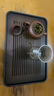 簡約干泡臺托盤茶盤家用輕奢現(xiàn)代小型瀝儲水式茶臺功夫茶具竹茶海 胡桃色【黑底】36*24CM+水管水球 曬單實(shí)拍圖