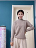 金兔上海品牌100%加厚純羊毛衫女半高領(lǐng)保暖毛衣純色內(nèi)搭針織打底衫 駝色 【100純羊毛/送運(yùn)費(fèi)險(xiǎn)】 L 【建議105-120斤】 曬單實(shí)拍圖