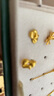 中國黃金（CHINA GOLD）狐貍黃金耳釘女足金耳飾生日禮物送女朋友老婆 足金耳釘（金重約1g） 曬單實(shí)拍圖