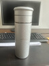 JRINKTEEA日本品牌茶水分離保溫杯316不銹鋼無縫內膽泡茶杯男士燜茶杯戶外 冰裂銀升級款Q9帶隔檔500ml 曬單實拍圖