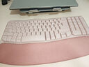 羅技（Logitech）Wave Keys人體工學(xué)鍵盤(pán) 無(wú)線(xiàn)藍牙鍵盤(pán)辦公平板ipad鍵盤(pán)Mac筆記本薄膜鍵盤(pán) 家用雙模帶掌托傾角支架 Wave Keys粉色(帶Bolt接收器) 曬單實(shí)拍圖