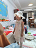La Chapelle拉夏貝爾女童連衣裙2025新品洋氣兒童夏裝公主裙寶寶碎花背心裙子 米色 送帽子 110 建議身高101-110cm 曬單實(shí)拍圖