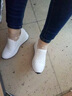 紅蜻蜓女鞋鏤空白色皮涼鞋子女內增高時(shí)尚休閑鞋 白色 39 曬單實(shí)拍圖