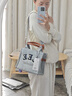 LEE學(xué)院風(fēng)托特包潮流高級感單肩斜挎包手提百搭小眾女生包包生日禮物 水洗灰 曬單實(shí)拍圖