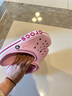 卡駱馳（CROCS）洞洞鞋貝雅卡駱班輕便耐磨一腳蹬休閑鞋|205089 芭蕾粉/糖果粉-6TG 39 (240mm) 曬單實(shí)拍圖