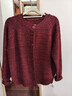 恒源祥100%純羊毛針織開(kāi)衫外套女毛衣外穿短款小個(gè)子開(kāi)衫2025新款上衣 酒紅色 4XL (150-160斤可穿) 曬單實(shí)拍圖