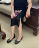 信諾（SiGNEW）女鞋2025春夏季新款時(shí)尚百搭小方跟淺口單鞋 黑色 38 曬單實(shí)拍圖