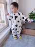 曇蓓漫嬰兒睡衣秋冬季寶寶法蘭絨連體衣男女童家居服幼兒防踢被睡袋爬服 寶寶連體睡衣【奶?！咳彳浻H膚 90 cm（建議半歲-1歲） 曬單實(shí)拍圖