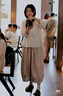 無(wú)印良品（MUJI） IDEE 女式平紋燈籠褲褲子女款夏季款女裝純棉 25年長(zhǎng)褲 GA54CC5S 煙熏粉色 L （165/72A） 曬單實(shí)拍圖