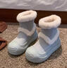 日本奶藍皮毛一體保暖雪地靴女秋冬季新款小個(gè)子厚底加絨防滑棉靴 藍色【精品版】 38 曬單實(shí)拍圖