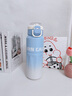 OCMOGO日本品牌兒童保溫杯316不銹鋼學(xué)生上學(xué)專(zhuān)用高顏值大容量吸管水杯 漸變藍 800ML 曬單實(shí)拍圖