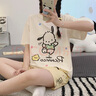 兒童睡衣女10-15歲純棉短袖夏天睡衣少女夏季純棉短袖短褲薄款15歲可愛(ài)卡通帕恰狗全棉大童初中生 HZM-8552帕恰狗店主 女M高153-158重70-90斤 曬單實(shí)拍圖