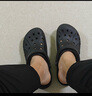 卡駱馳（CROCS）洞洞鞋貝雅男鞋女鞋輕便耐磨一腳蹬拖鞋休閑鞋|10126 黑色-001 41 /42(260mm) 曬單實(shí)拍圖