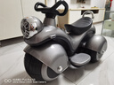 好萊娃兒童電動(dòng)摩托車(chē)男女小孩充電玩具車(chē)電瓶車(chē)寶寶三輪可坐人童車(chē)禮物 烤漆銀+雙驅+大電瓶+遙控 曬單實(shí)拍圖