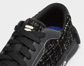 FILA FUSION 斐樂(lè )潮牌帆布鞋小香風(fēng)女鞋2025秋季新款格紋拼接板鞋 黑-BK 37.5 曬單實(shí)拍圖