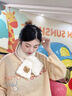 圍巾女秋冬季韓版毛毛可愛保暖毛絨小熊2024冬新款白色時尚圍脖潮 可愛小熊圍巾-白色 1 曬單實拍圖