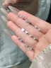 迪后（Dirholl）S999足銀星期耳釘女玫瑰禮盒套裝耳飾品生日中秋節禮物送女友老婆 永恒愛(ài)戀星期耳釘 曬單實(shí)拍圖