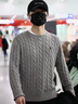 馬標拉爾夫勞倫保羅美國拉夫保羅polo針織衫毛衣羊毛衫男麻花圓領(lǐng)套頭絞花編結老錢(qián)風(fēng) 灰色 M 110-130斤 曬單實(shí)拍圖