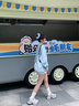 MMLG圓領(lǐng)衛衣女2025秋季新款華夫格肌理格紋韓版膠印logo短版上衣外套 淺霧藍 S 曬單實(shí)拍圖