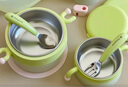 babycare兒童餐具寶寶注水保溫碗吸盤(pán)碗輔食碗防摔嬰幼兒恒溫碗拉文迪青 曬單實(shí)拍圖
