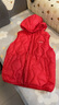 雪中飛兒童羽絨馬甲2025新款保暖輕薄背心男女童秋冬時(shí)尚校服內搭坎肩 中國紅 160 曬單實(shí)拍圖