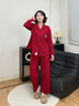 思莉太太 SLEEP TIGHT情侶睡衣春秋款女純棉長袖本命年紅色喜慶新娘結(jié)婚新婚男士家居服 J216-女款 M 曬單實拍圖