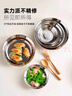 onlycook316不銹鋼配菜盤(pán)碟 食品級餐碟子 家用燒烤圓盤(pán) 餐盤(pán)餐具 22cm 曬單實(shí)拍圖