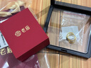 老廟黃金耳環(huán)批花C形耳釘耳圈生日送媽媽復購補貼送女友七夕禮物 曬單實拍圖