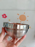 廚萬雅 304不銹鋼雙層隔熱鉑金碗加厚百合碗湯碗家用飯碗 12cm 曬單實(shí)拍圖