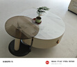芝華仕（CHEERS）現(xiàn)代輕奢巖板茶幾客廳沙發(fā)家用移動(dòng)茶幾邊幾CJ146高腳茶幾+角幾 曬單實(shí)拍圖