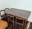 科格美餐桌家用小戶(hù)型客廳長(cháng)方形吃飯桌子出租房用飯桌簡(jiǎn)易餐飲商用桌椅 胡桃色【送貨上門(mén)】 120cm 【寬80cm】一桌四椅 曬單實(shí)拍圖