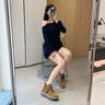 卓詩(shī)尼馬丁靴女2025新款秋季英倫風(fēng)復(fù)古女靴子厚底單靴磨砂串珠勃肯短靴 駝色-單里 37 曬單實(shí)拍圖