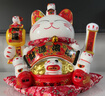 京東京造招財(cái)貓擺件 電動(dòng)手搖開(kāi)業(yè)禮品喬遷新居禮物客廳辦公室收銀臺(tái)裝飾 曬單實(shí)拍圖