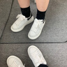 H8小白鞋2025新款百搭莆田鞋子情侶男女內(nèi)增高厚底休閑運(yùn)動(dòng)板鞋 白色-黑皮尾（禮盒裝） 37 女碼 曬單實(shí)拍圖