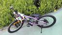 京東京造22英寸青少年兒童自行車(chē) 學(xué)生山地車(chē)7速禧瑪諾碟剎生日禮物霞光紫 曬單實(shí)拍圖