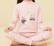 貓人女童內衣套裝純棉兒童秋衣秋褲大童中高領(lǐng)打底內衣 可愛(ài)袋鼠 150 曬單實(shí)拍圖