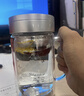 富光健牌雙層玻璃杯支持團購定制茶杯辦公杯帶把 大容量男女水杯子 曬單實(shí)拍圖