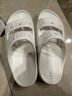 卡駱馳crocs拖鞋輕便耐磨貝雅涼鞋男女同款透氣休閑鞋|207627 白色-100 41 /42(260mm) 曬單實(shí)拍圖