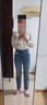 百圖betu女裝秋季新款牛仔褲高腰百搭牛仔褲煙管褲褲子女2408T82 牛仔色 M 曬單實(shí)拍圖