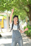 佐敘減齡牛仔背帶褲森女系2025春秋網(wǎng)紅韓版寬松顯瘦小個子九分連體褲 水洗藍(lán) S （90-105斤） 曬單實拍圖