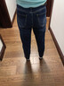 Lee413標準高腰小直腳中深藍女牛仔褲潮 曬單實拍圖