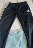阿迪達斯 （adidas）長(cháng)褲男秋季寬松透氣直筒褲跑步運動(dòng)防風(fēng)休閑褲 黑金 M 曬單實(shí)拍圖
