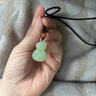 曉夢(mèng)和田玉葫蘆吊墜新疆湖水綠玉石玉墜玉佩青玉福祿項鏈 【轉運福祿】葫蘆吊墜 曬單實(shí)拍圖