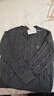 森馬（Semir）森柔毛衫|毛衣女刺繡V領(lǐng)顯瘦寬松2024絞花上衣復古風(fēng)109724107014 曬單實(shí)拍圖